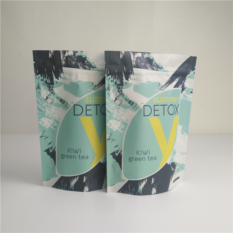 EcoのResealable友好的な湿気の防止の食糧軽食袋を包むコーヒー緑のティーバッグを立てなさい