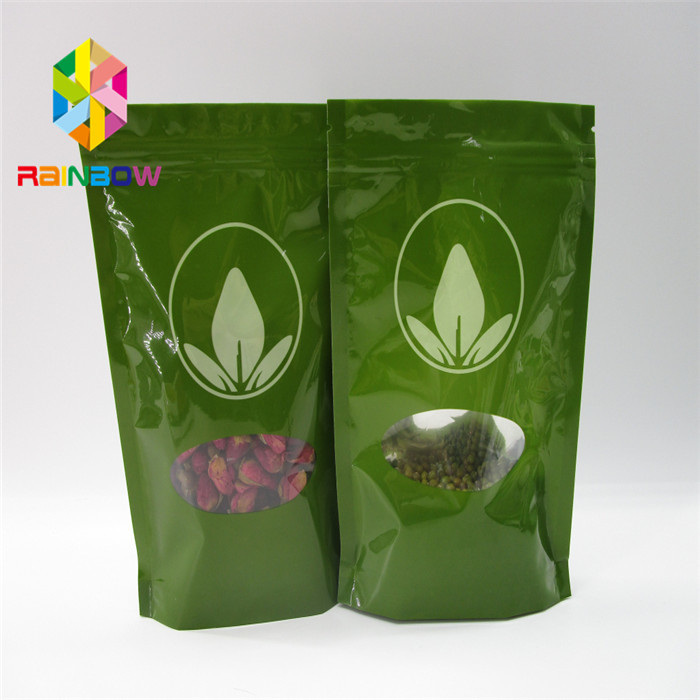 窓が付いている注文のプラスチックZiplockのアルミ ホイルの立場の袋