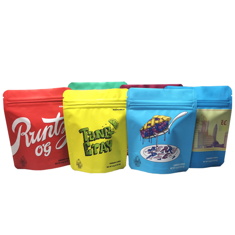 3.5g 7g 14g 1oz 1lbの優れた花の袋の習慣はホイルによって薄板にされたマイラーの包装の臭いの証拠のZiplock袋を印刷した