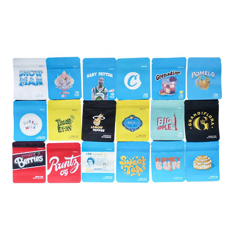 クッキー カリフォルニアSf第8 3.5gマイラー ジッパー ロックのChildproof花はホログラムのステッカーが付いている小型3.5gクッキー袋を袋に入れる