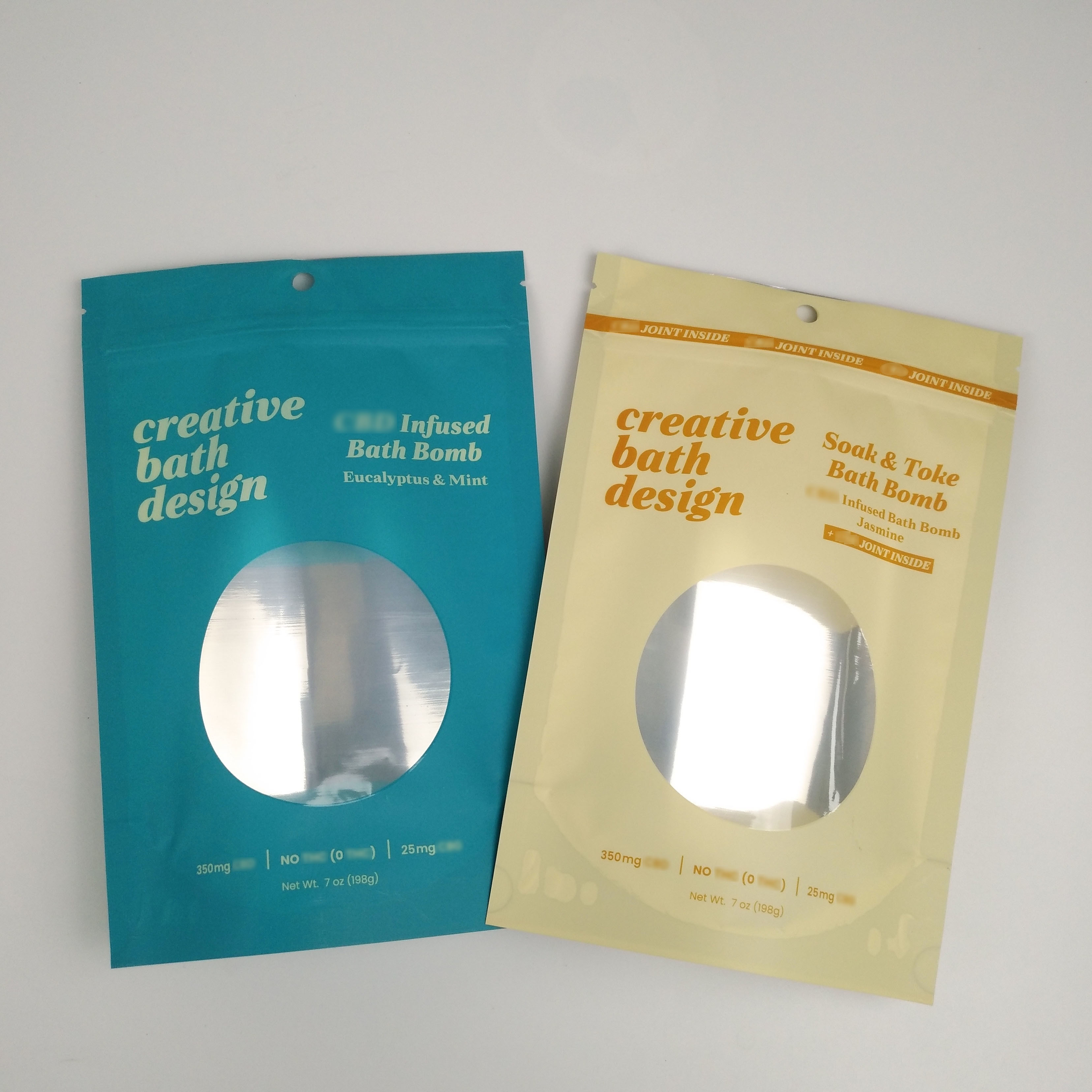 明確な卸し売り臭いの証拠の食糧貯蔵のアルミニウムResealableマイラー袋が付いている袋は明確な窓が付いている袋の上の立場を失敗させる