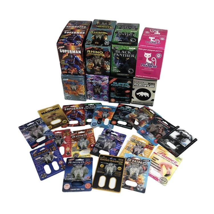 ディスプレイ・ケースが付いているホログラムSGSの性の丸薬まめカード500k 3Dまめの紙カード