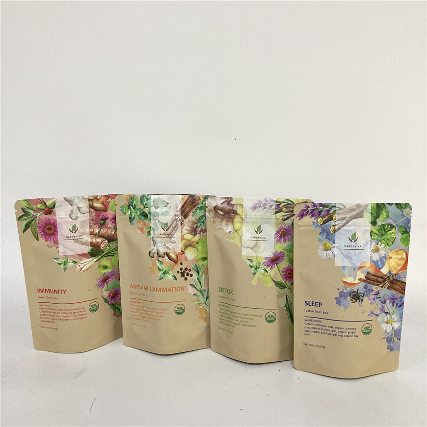 Cmyk 1.2C MPETは茶/コーヒーのためのジッパーの袋1.5C PAを立てる