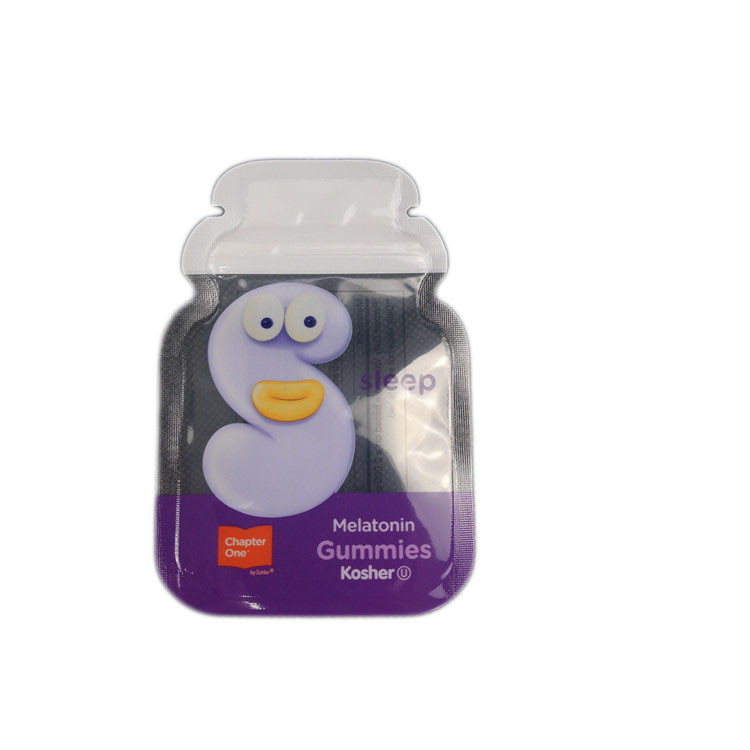 Cbのジッパー ロック袋を包む粘着性キャンデーの書類封筒の注文のプラスチック袋を包む注文の形3の側面のシール ホイル