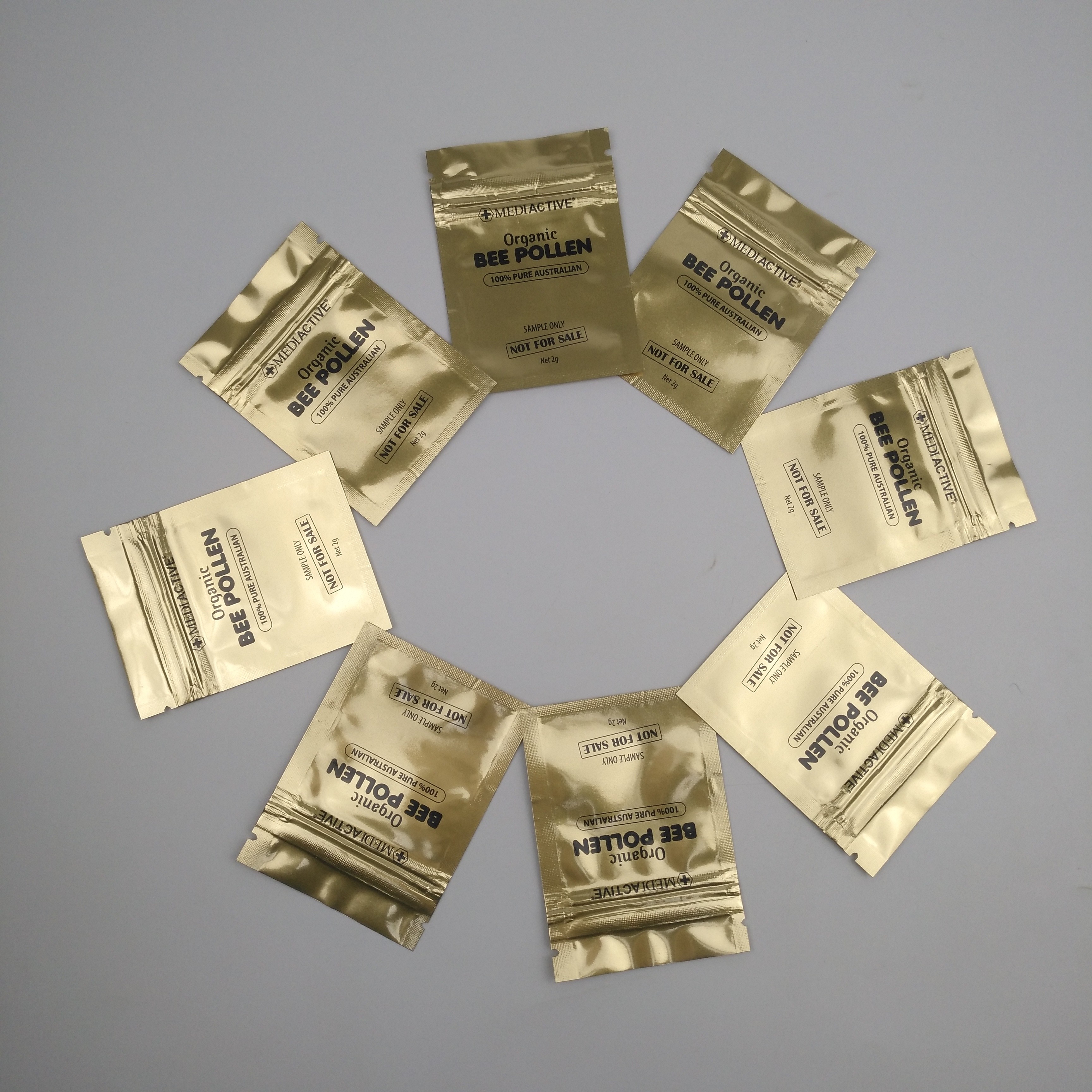 SGS VMPETの平らなジッパーの袋を包むグラビア印刷100mic CMYKのプラスチック袋