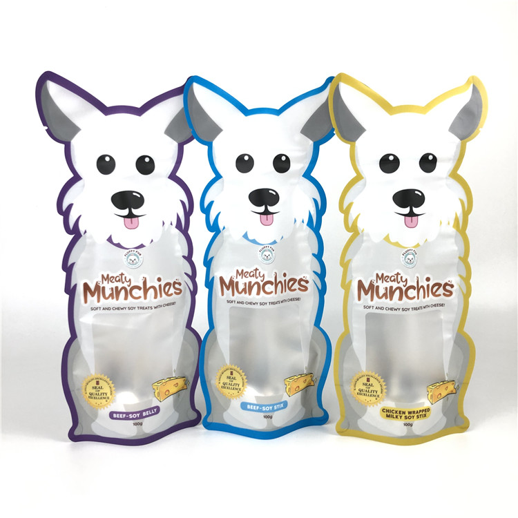 Resealable Plastic Zip Lock Dog Treats Packaging With Clear Window Soft Touch Plastic 3.5g Packsの のマイラーの のBagsの注文の 