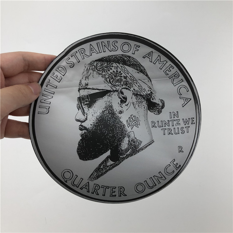 柔らかいTouch Plastic 3.5g PacksマイラーBags Die Cut Irregular Pouches With Ziplock Round Shape 7g Cookies Pouches