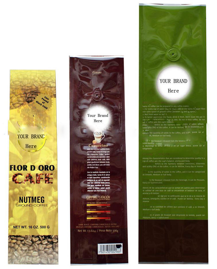 ジッパー ロックによって包む OEM のペット/AL/PE のコーヒー弁ホイル袋