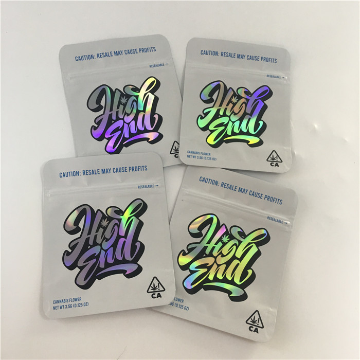 印刷された3.5g臭いの証拠のプラスチック袋の半端ものはマイラー食用の袋を形づける