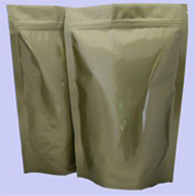 注文の光沢のあるアルミ ホイルの包装の金は Ziplock によって立ちます