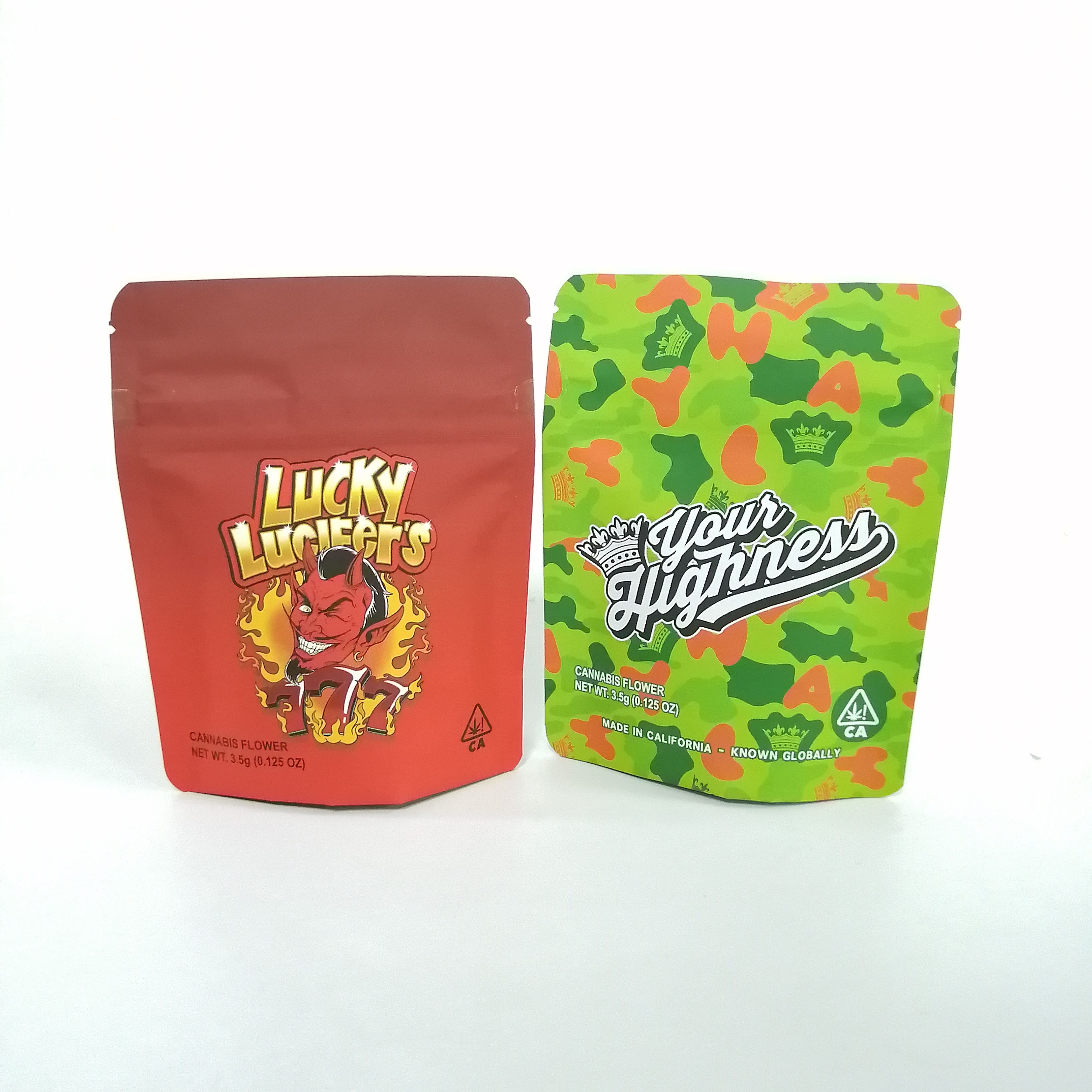 柔らかいタッチの食用の包装の食糧はジッパーとの普天郡の上の3.5g立場を袋に入れる