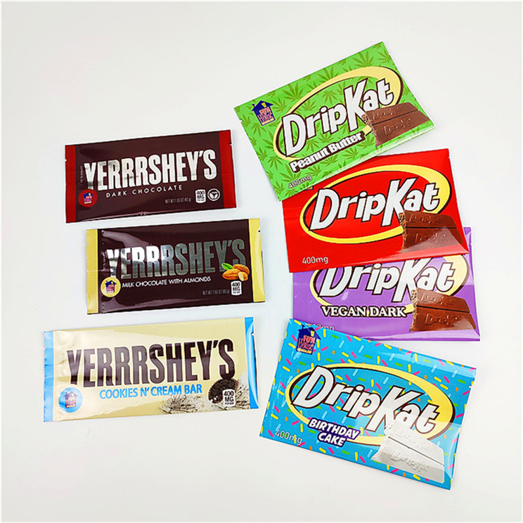 チョコレート・バー400mgのために包む注文の印刷されたマイラーEdiblesの軽食袋