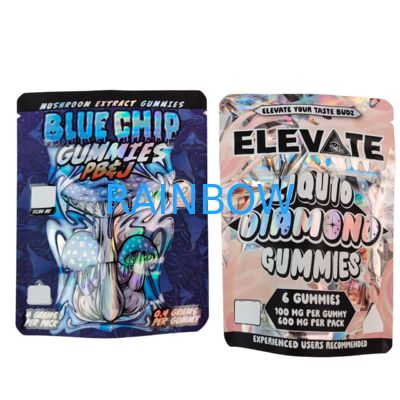 3.5g マイラーバッグ キノコエキス グミ パッケージ ドイパック ジッパー付き 防臭 スタンドアップポーチ