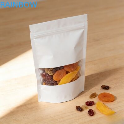 カスタマイズされた生物分解性クラフト紙 熱密封シップロック 防湿食品包装袋