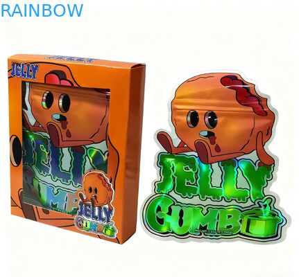 カスタム印刷された3.5g再封可能マイラーバッグ、スナック包装用スタンドアップポーチ