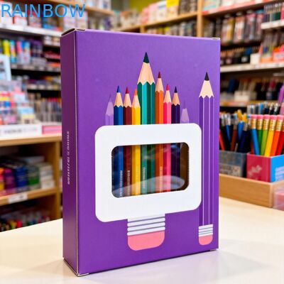 クリアウィンドウディスプレイ付きカスタムサイズ紙箱、食品包装用350g厚さ