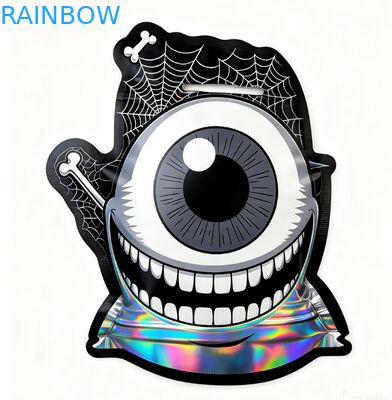 子供用シッパーとスナックパッケージのホログラフィックデザインのカスタム・ダイカット・マイラー袋