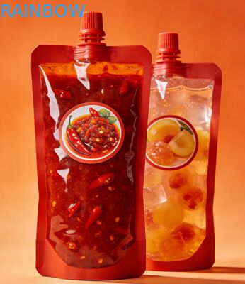 漏れ防止注ぎ口ポーチ 150 ミリリットル 200 ミリリットル 300 ミリリットル Doypack 食品グレードチリソースゼリージュース離乳食バッグスタンドアップ注ぎ口ポーチ