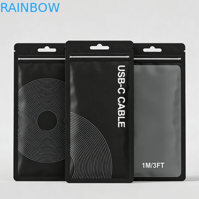 カスタム印刷 リサイクル可能なPVCプラスチックのマット 3面シール付き再閉包袋