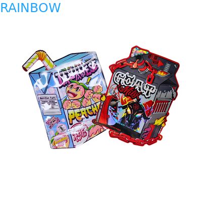 卸売カスタム印刷特殊形状マイラーバッグ 3.5 7g スタンドアップチャイルドプルーフポーチ スナック包装用